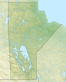 Canada Manitoba relief location map