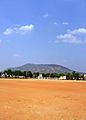 Chamundi Hill view from J.P.Nagar Library, Mysore