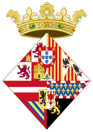 Coat of Arms of Spanish Infantas as Single Women (1580-1700)