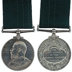 Colonial Auxiliary Forces Long Service Medal (Edward VII)