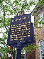 David Bradford House historical marker