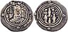 Drachm from Yazid I to Marwan I; Talha governor.jpg