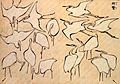 Egrets from Quick Lessons in Simplified Drawing, Hokusai, 1823