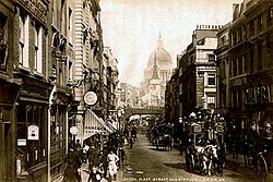 Fleet Street. By James Valentine c.1890.