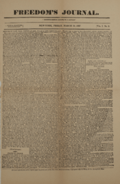 Freedom's Journal, Vol. 1 No. 3, front page.png