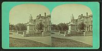Hamilton statue, Commonwealth Avenue, Boston, from Robert N. Dennis collection of stereoscopic views