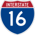 Interstate 16 marker