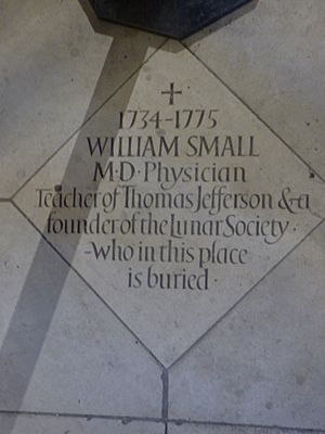 Interior of Birmingham Cathedral - floor memorial to William Small (39921835413)