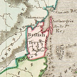Lizars Mexico & Guatimala 1831 UTA (detail of British Territory--Balleze)