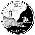 Maine quarter, reverse side, 2003