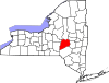State map highlighting Otsego County