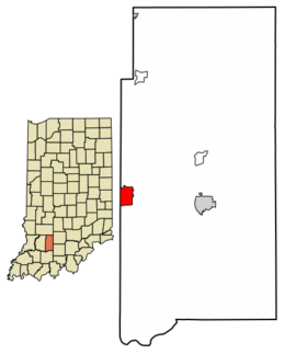 Location in Martin County, Indiana