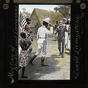Meeting of David Livingstone (1813-1873) and Henry Morton Stanley (1841-1904), Africa, ca. 1875-ca. 1940 (imp-cswc-GB-237-CSWC47-LS16-050)