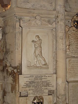 Memorial for John Sibthorp in Bath Abbey (Bath, Somerset)