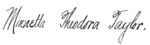 Minnetta Theodora Taylor signature.png