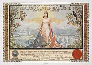 New Zealand Centennial Exhibition - Certificate of Attendance