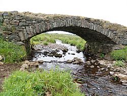 Old Blacklaw Bridge and the Annick Water - dowstream side view