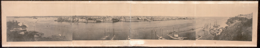 Panoramic view of Havana, showing the entrance to the harbor and inner harbor; taken from Cabanas Fortress showing Morro Castle on the extreme right-hand LCCN2007663137
