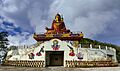 Panoramic view of large statue of Guru Padmasambhava (Guru Rinpoche)m Namchi