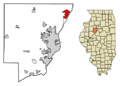 Peoria County Illinois Incorporated and Unincorporated areas Chillicothe Highlighted
