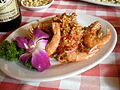 Pepper salt prawns