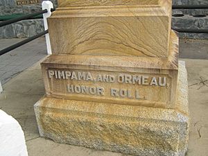 Pimpama and Ormeau War Memorial, base, 2007