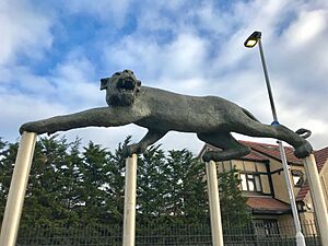 Raised lioness at Fiveways Corner