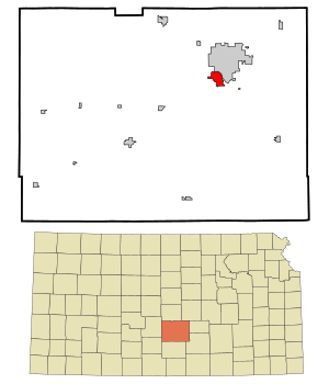 Location within Reno County and Kansas