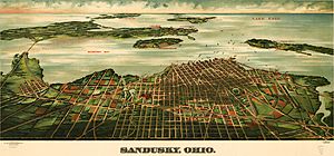 Sandusky, Ohio birdseye map (1898). loc call no g4084s-pm007070