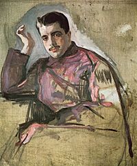 Sergej Diaghilev (1872-1929) ritratto da Valentin Aleksandrovich Serov