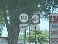Signs for PR-140 and PR-684 in Barceloneta, Puerto Rico