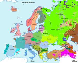 Simplified Languages of Europe map