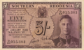 Southern Rhodesia 5s 1948 Obverse