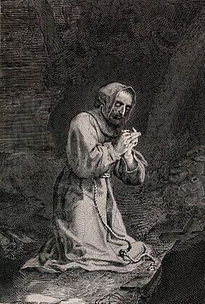 St Francis de Assisi in wilderness