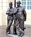 Statues of Stan Laurel and Oliver Hardy