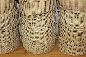 Straw Baskets Used for Making Tzfat Cheese In Tzfat