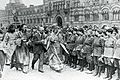 Tikhon mitropolit and russian soldiers 1917 in Moskow Krasnaja square