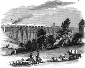 Timber Viaduct on the Darlington & Newcastle Railway