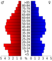 USA Newton County, Arkansas age pyramid