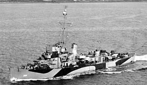 USS Hollis (DE-794) underway off Newport, Rhode Island (USA), on 6 April 1944 (80-G-229730).jpg