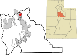 Location in Utah County and the state of Utah