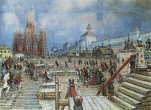 Vasnecov Moskva Pri Ivane Groznom Krasnaya Ploscshad