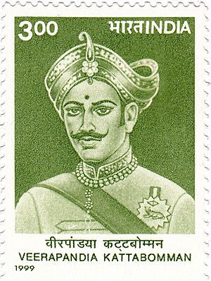 Veerapandiya Kattabomman 1999 stamp of India.jpg