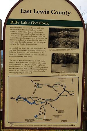 White Pass Scenic Byway - Sign at Riffe Lake Overlook