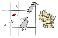 Location of Winneconne in Winnebago County, Wisconsin.