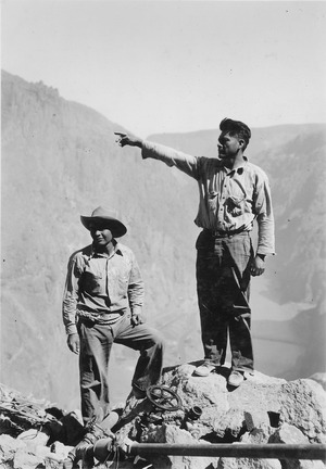"Apache Indians employed as high-scalers on the construction of Hoover Dam." - NARA - 293746