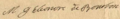 1732 signature of Marie Gabrielle Éléonore de Bourbon (cropped)