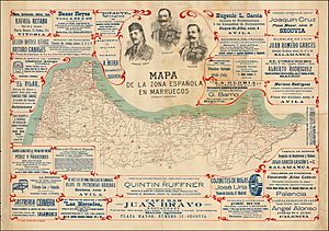 1920 map of Spanish Morocco