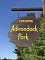 2024-09-16 16 06 54 Sign for Adirondack Park along northbound New York State Route 30 (Adirondack Trail) in Mayfield, Fulton County, New York