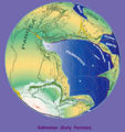 280 Ma plate tectonic reconstruction